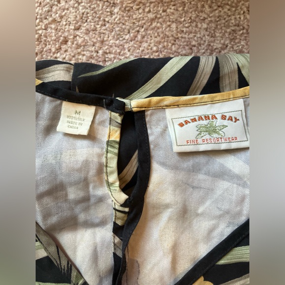 Vintage Banana Bay 100% Silk Sheath dress in black, size M - Picture 2 of 7